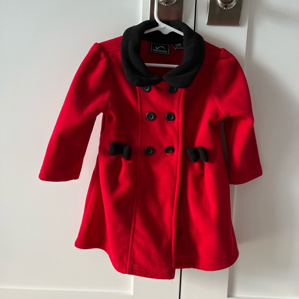 Red fleece coat
